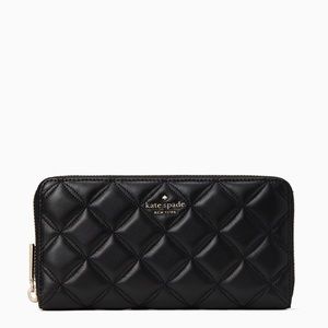 Kate Spade - NATALIA Large Continental Wallet - Black with Gold hardware